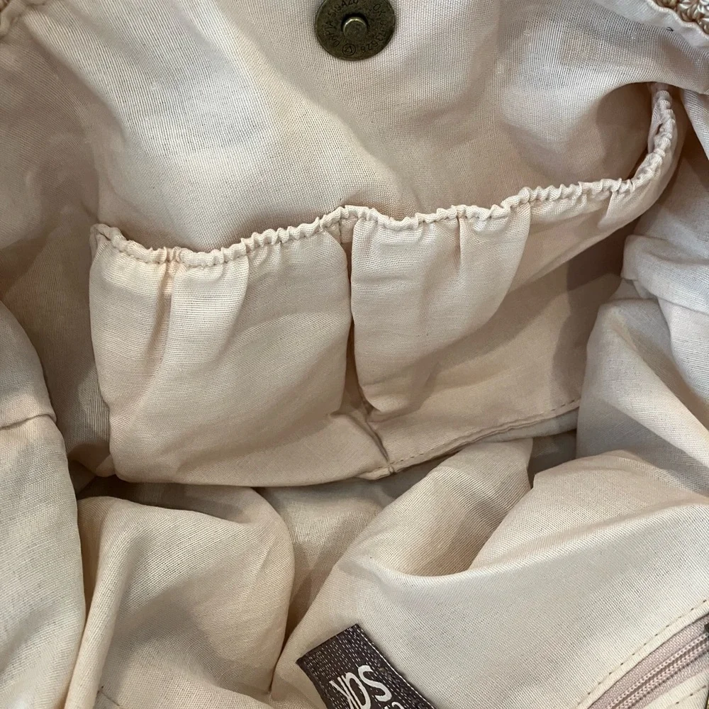 The Sak Beige Crochet Hobo Bag with Braided Handle - Picture 7 of 9